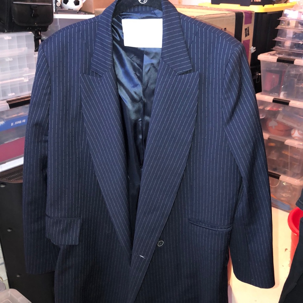 Zara Pinstripe Blazer Coat Size M/L